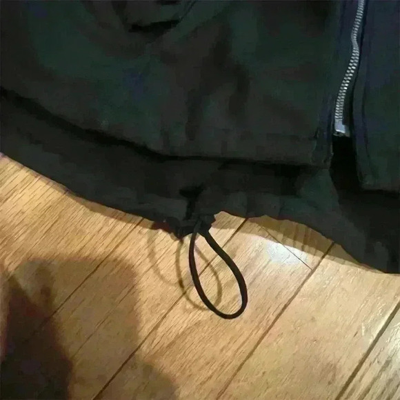 French Connection Women's 1X Black Hooded Overcoat Jacket Fall Winter - Picture 4 of 10